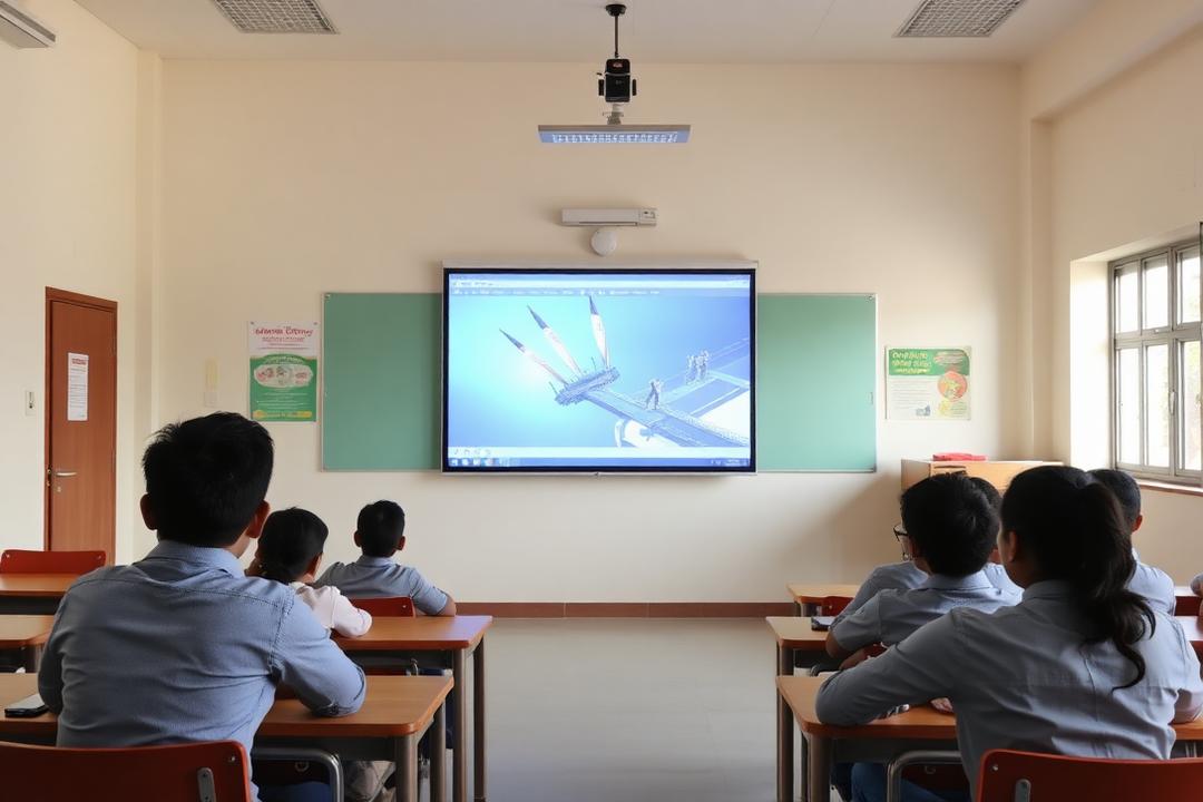 Students in a smart classroom at SAGES Sohga