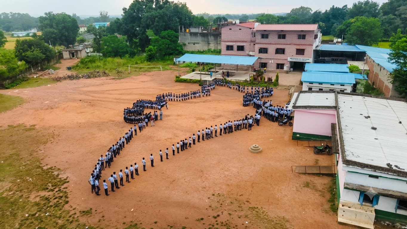 Campus of Swami Atmanand Govt English School, Sohga